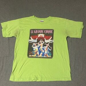 VTG Neon Green Kids Tee with Circus Graphic